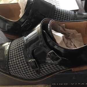 Gino Vitale Men's Monk Strap Cap Toe Brogue Loafer